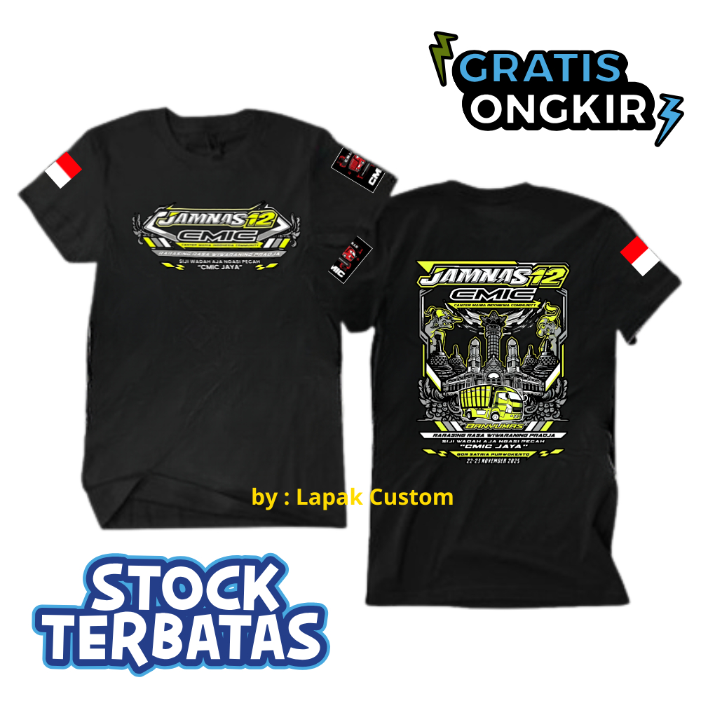 Kaos Truck CMIC JAMNAS12 Kaos Truck Mania Retro Unisex Katun Distro Baju Komunitas Truck CMIC Indone