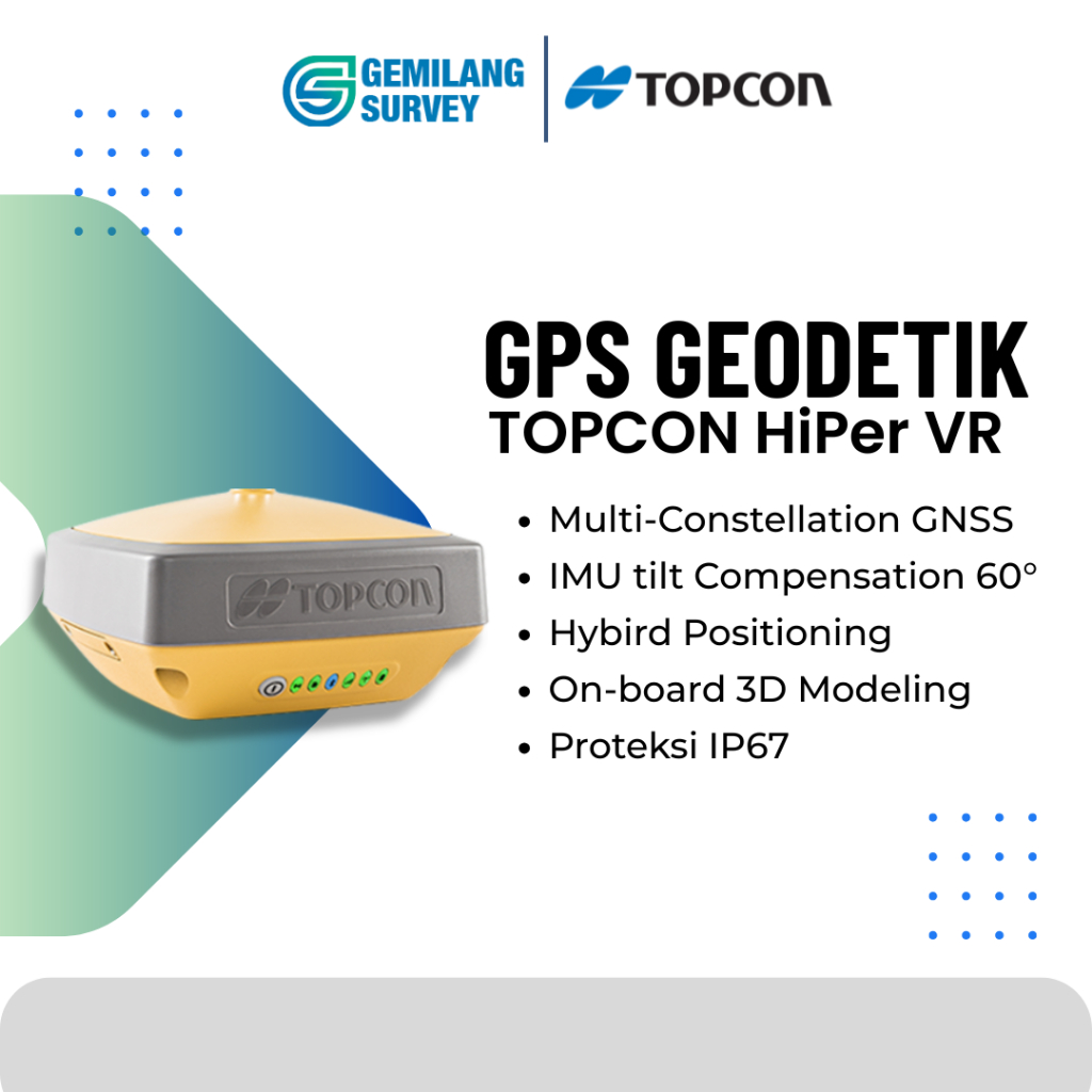GPS Geodetik Topcon HiPer VR GNSS Receiver