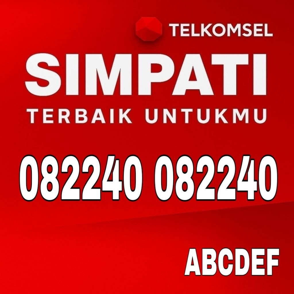 NOMOR SIMPATI CANTIK SUPER RAPIH ABCDEF ABCDEF 0822 40 0822 40