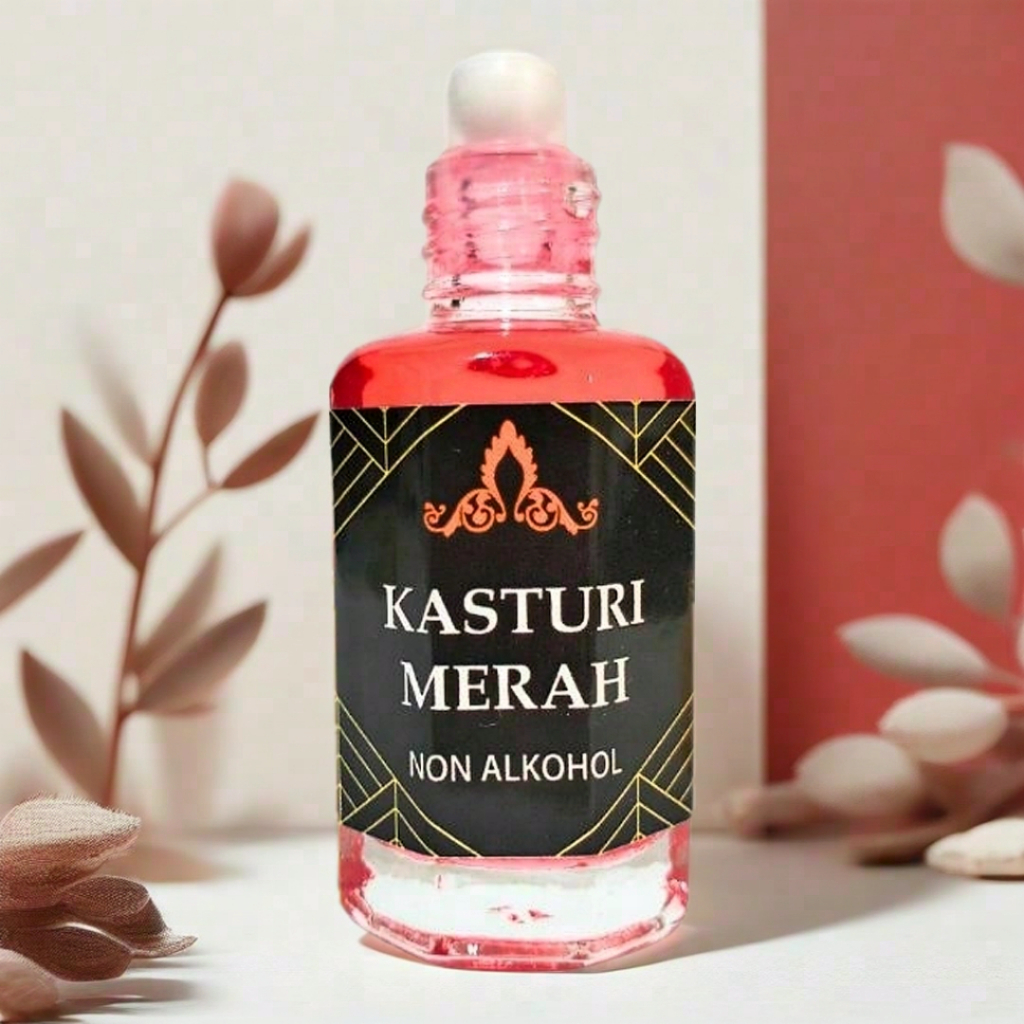 Parfum Kasturi Merah Minyak Wangi Arab Saudi Bibit Murni Non Alkohol 12ml parfume Ibdaha Sholat Asli