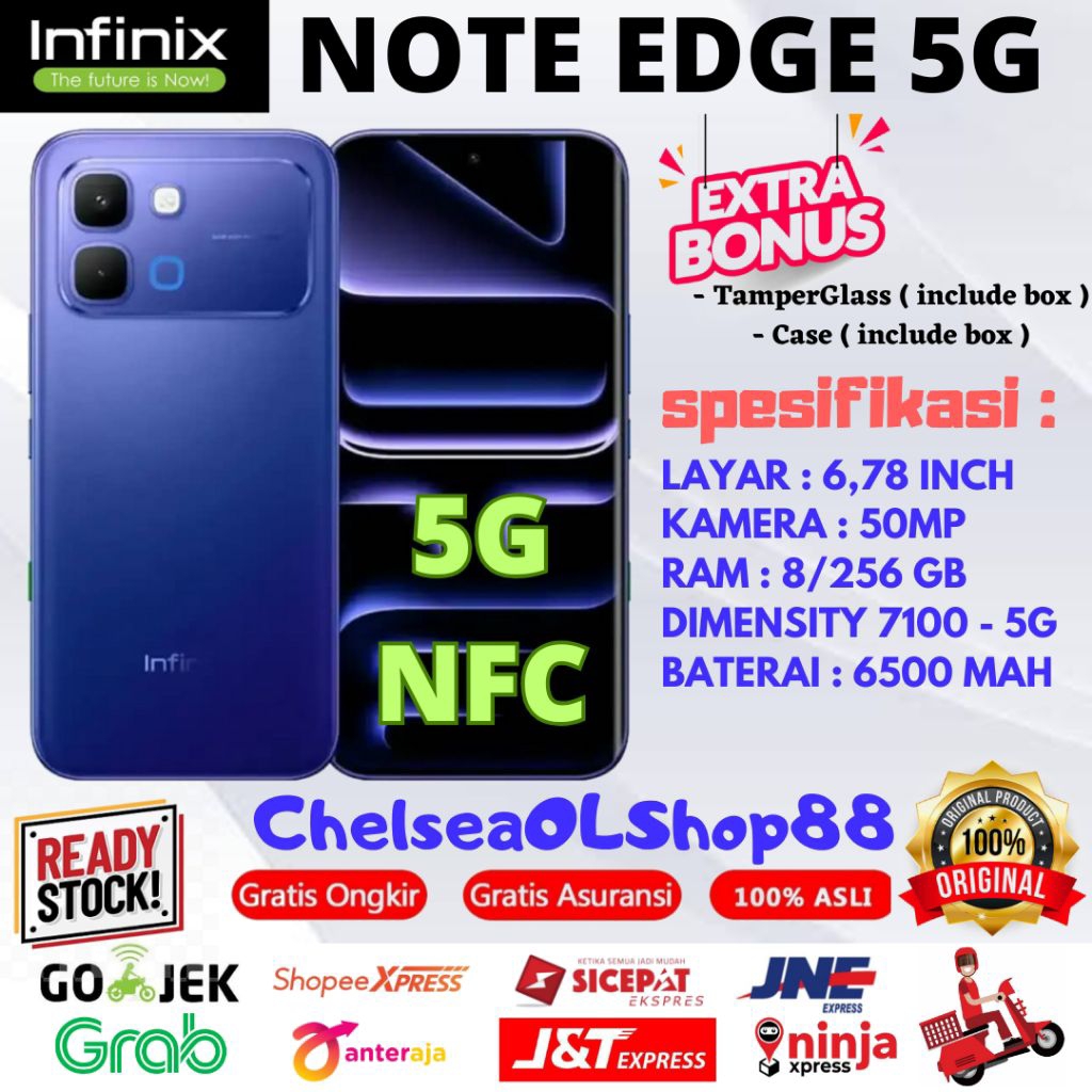 INFINIX NOTE EDGE 5G NFC RAM 8/256GB GARANSI RESMI INFINIX INDONESIA