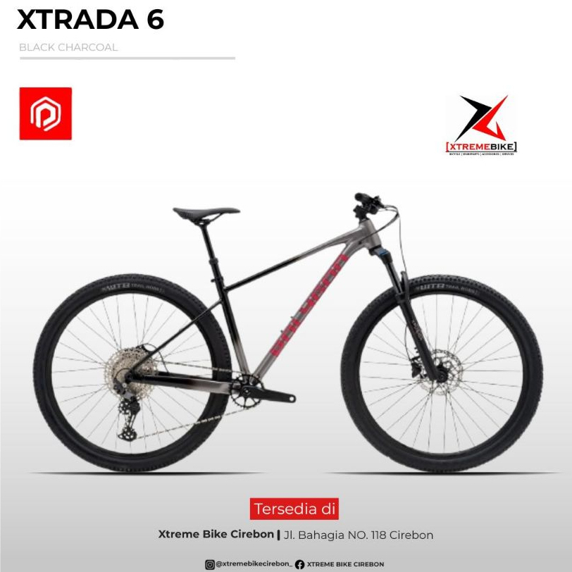 Sepeda MTB 27.5 Polygon Xtrada 6 New 2026 - Black Charcoal I Sepeda Gunung
