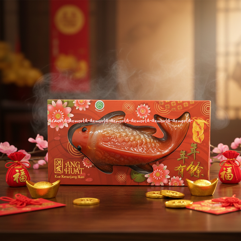 Ang Huat Kue Keranjang Ikan Model Motif Ikan Koi Merah Dodol Imlek Gong Xi Fish Anghuat Kue Dodol Ci