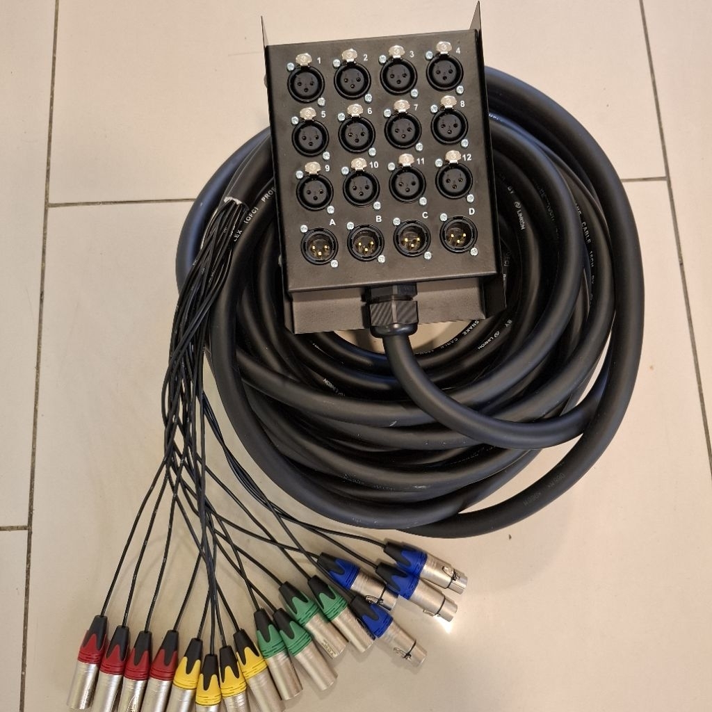 Snake Kabel 16ch Box Stx Komplit 12in 4out Panjang - 20meter