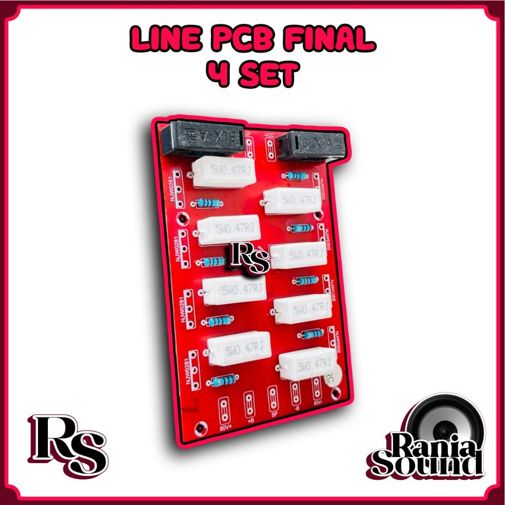 (LINE) Line PCB Final 4 Set / 8 Tr Fuse Pendek ups