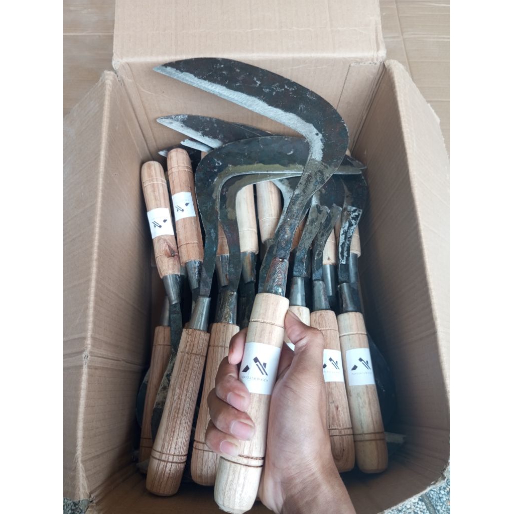 Arit rumput baja Manual 40cm /Sabit padi rumput super tajam