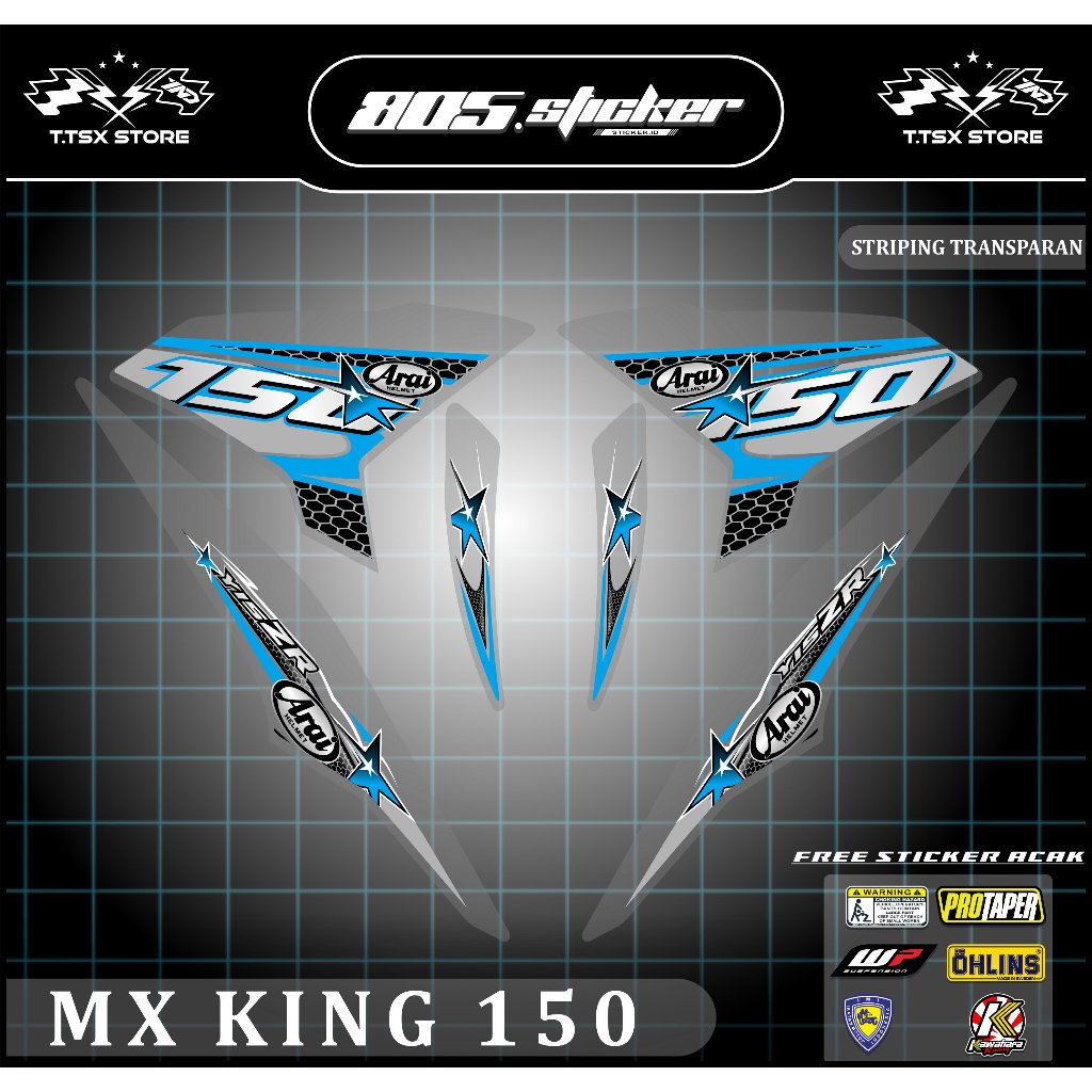 STRIPING TRANSPARAN MX KING/STIKER VARIASI MX KING 150/STIKER STRIPING MX KING TRANSPARAN KEREN