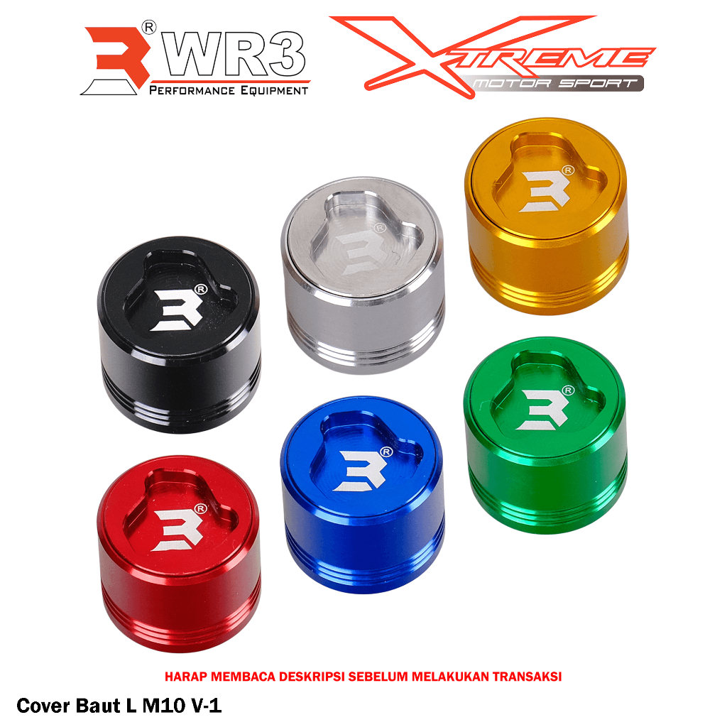 Tutup Cover Kepala Baut WR3 Untuk Baut Kaliper Radial Uk. Baut L M10 Aluminium