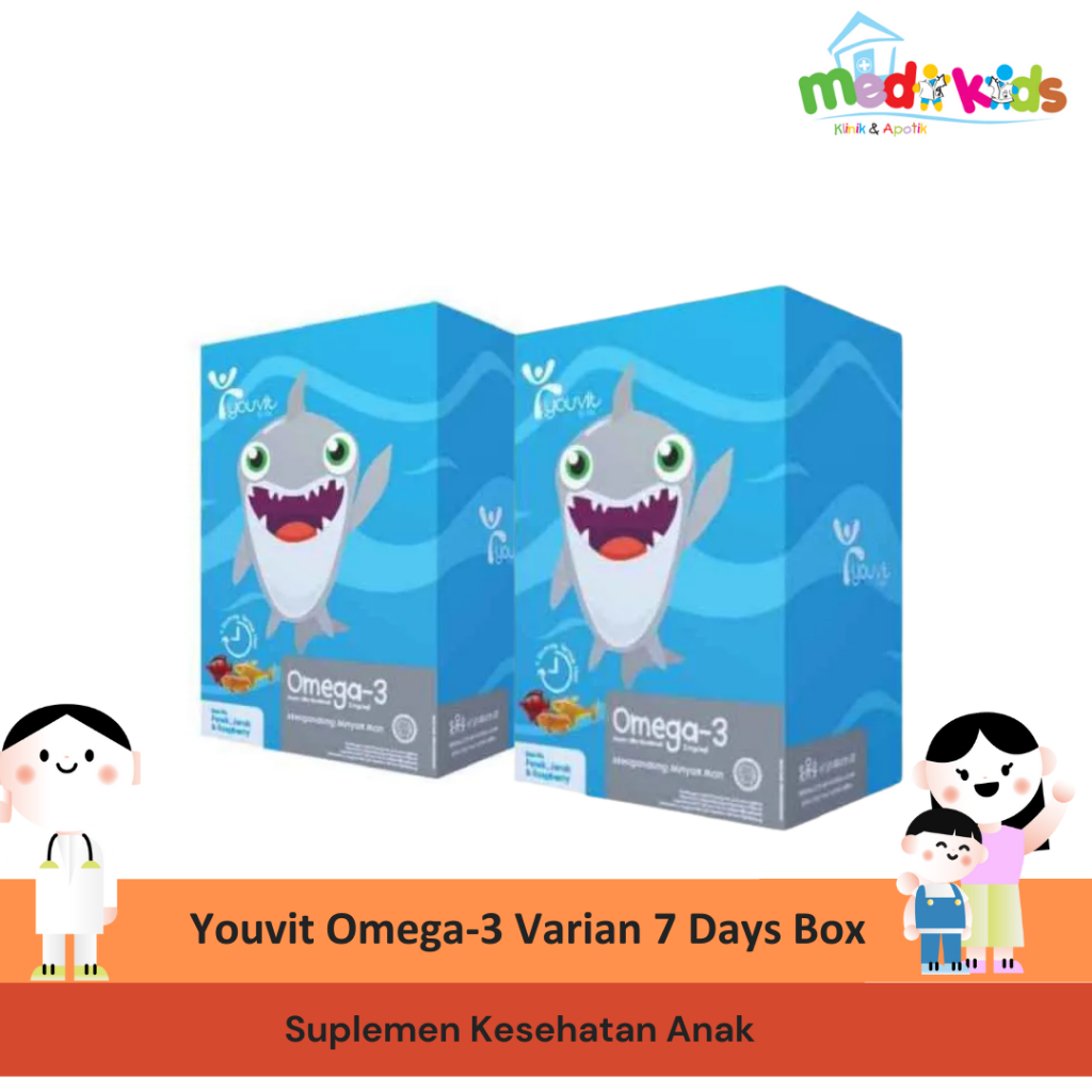 Youvit Omega-3 Varian 7 Days Gummy Box 5's - Suplemen Kesehatan Anak