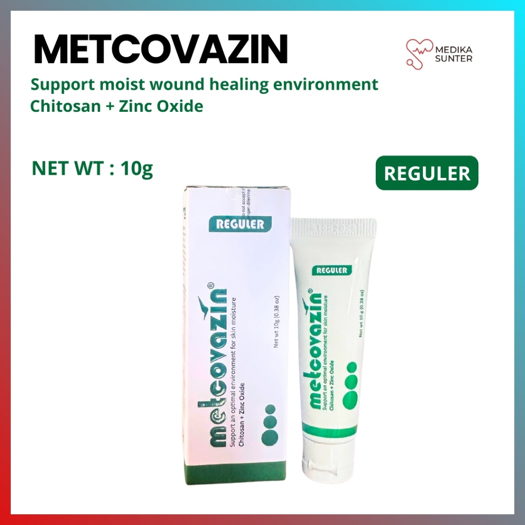 SALEP LUKA METCOVAZIN REGULER 10G 25G 50G / DENGAN ZINC OXIDE DAN CHITOSAN / SALEP LUKA