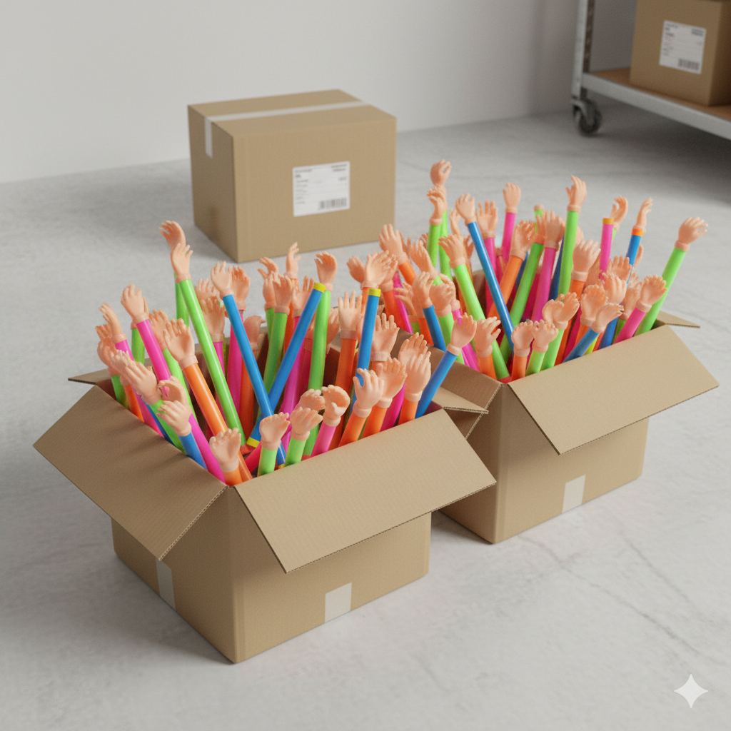 Mainan Alat Pijat Garukan Punggung Bunyi Tangan Panjang Lucu Warna Random Serbaguna