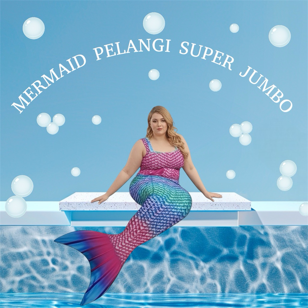 KOSTUM MERMAID ORIGINAL  Dewasa dan Super Jumbo yg udah ada monofin+kaos kaki. yang BEST SELLER