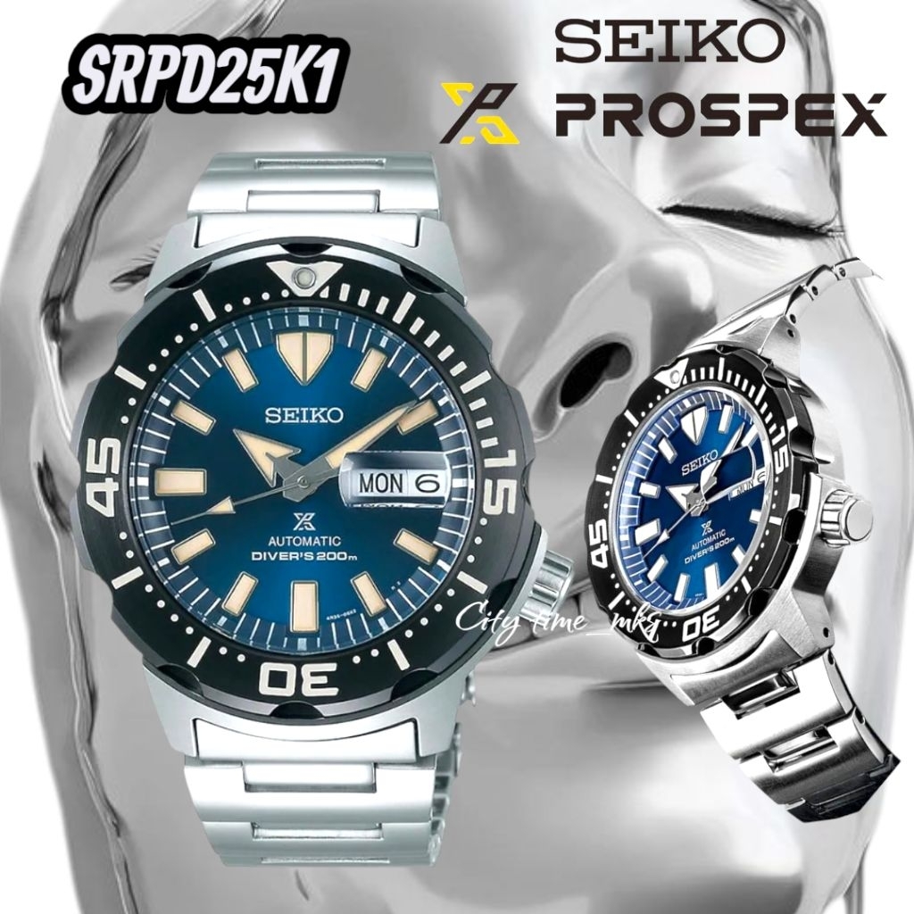 Jam tangan pria SEIKO PROSPEX SRPD25K1 monster baselworld 2019 auto divers 200m stainless steel stra