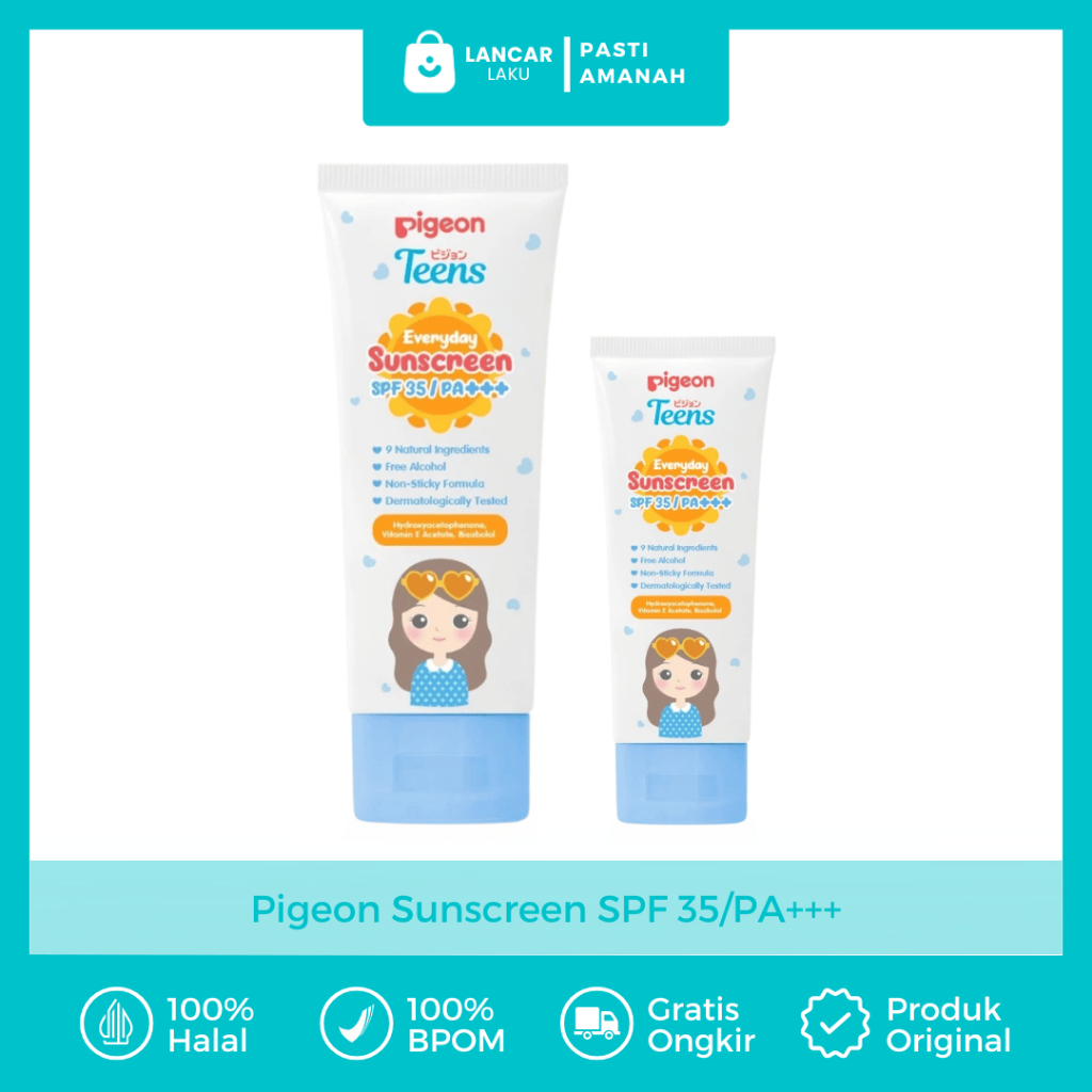 Pigeon Sunscreen Anak SPF 35 PA+++ Mencerahkan Wajah Kusam Sanscreen Non Comedogenic Pigion Sanskrin