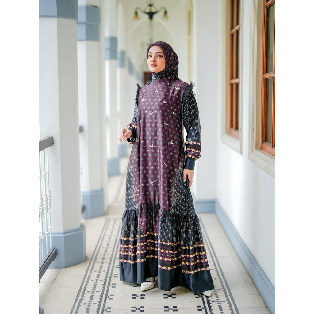 Arinna Alira Series  by Arinna hijab | Gamis Wanita | Gamis terbaru  | Maxmara Premium mix Tile Polo