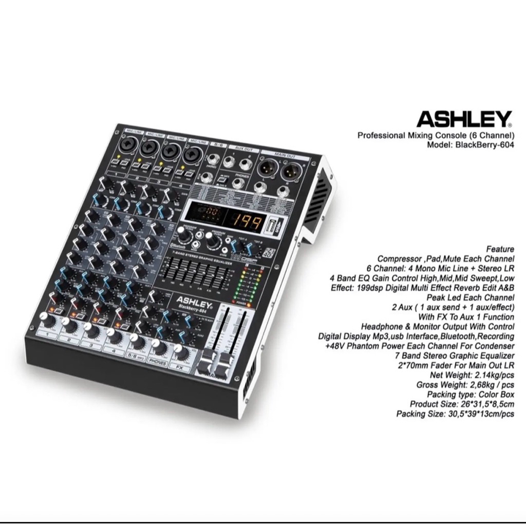 Mixer Ashley 6ch “BLACKBERRY
