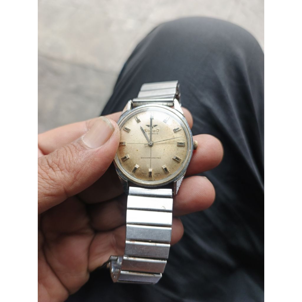 jam tangan jadul merk wingo otomatis untuk kanibalan