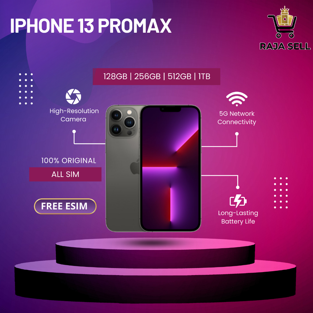 iPhone 13 Promax 128GB 256GB Second Like New PERMANEN Fullsett No REfurbish No REkondisi