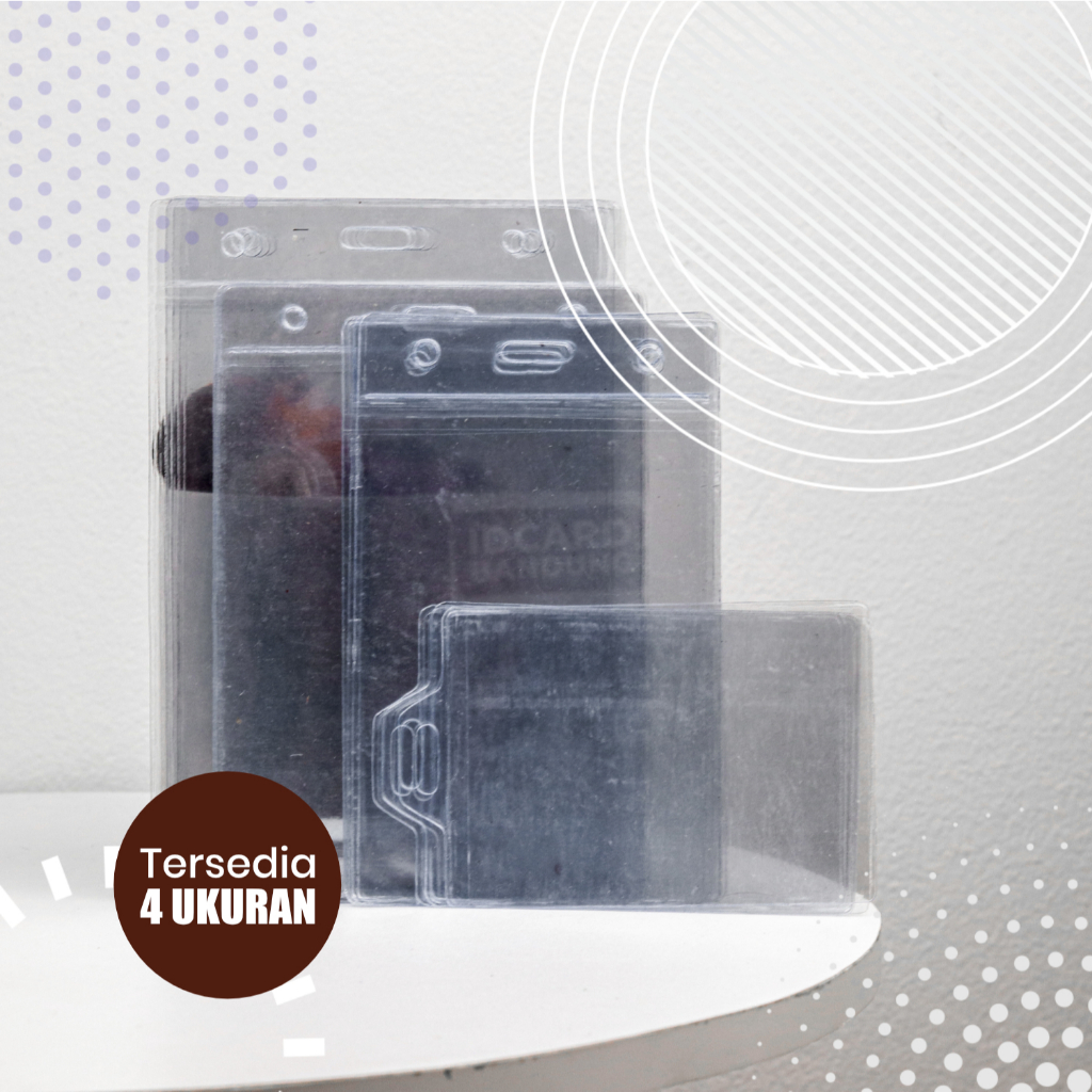 Tempat Kartu Desain Name Tag Acara Panitia Bahan Plastik Lentur