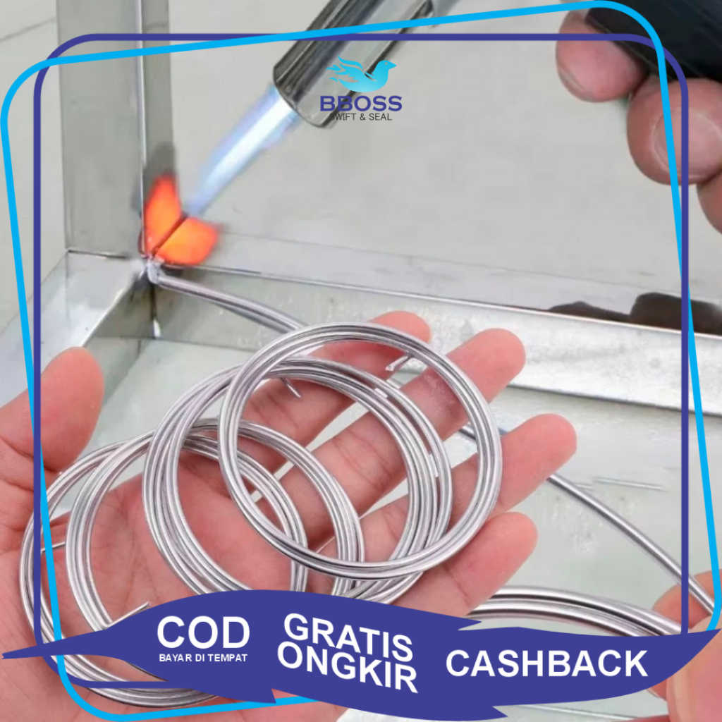 [BBOSS] Kawat Las Aluminium 50cm 1.6mm 2mm - Kawat Las Aluminium Alloy Suhu Rendah Welding