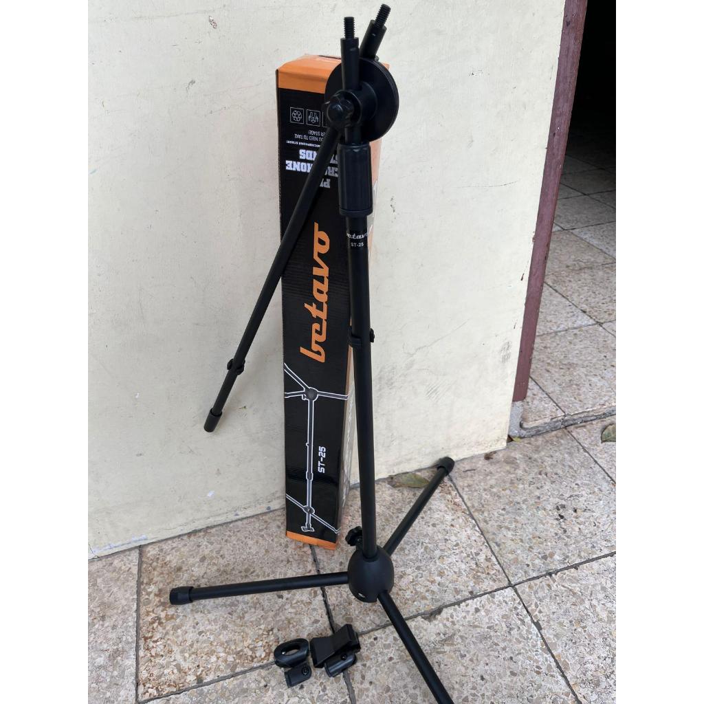 Stand Cagak Mic Panjang Betavo ST-25 Double capit Mic Betavo ST-25 Tripod Stand Microphone Stand Mic