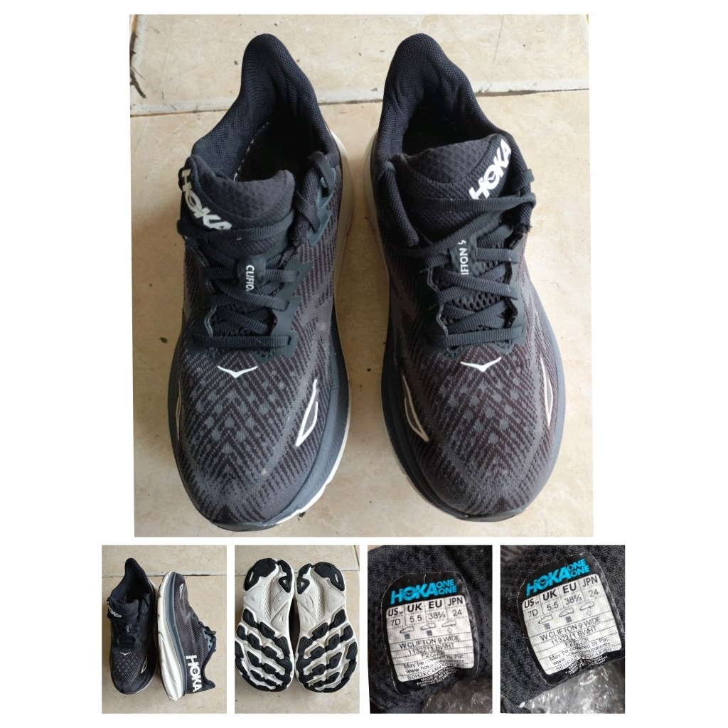 Sepatu Second Original Hoka One One Clifton 9 Size 38