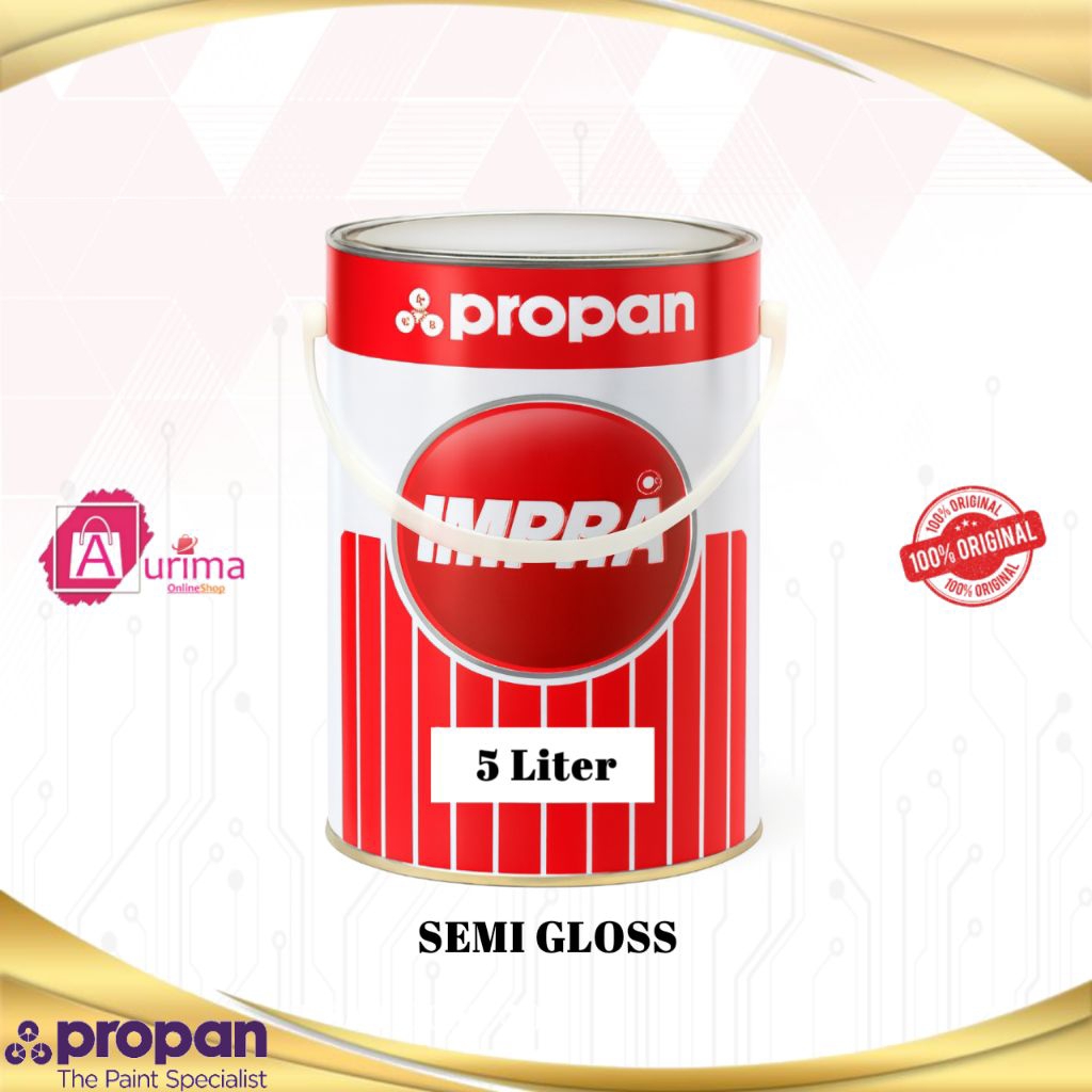 CAT PROPAN IMPRA MELAMIN SEMI GLOSS NC CAT FINISHING UNTUK KAYU 5 LITER