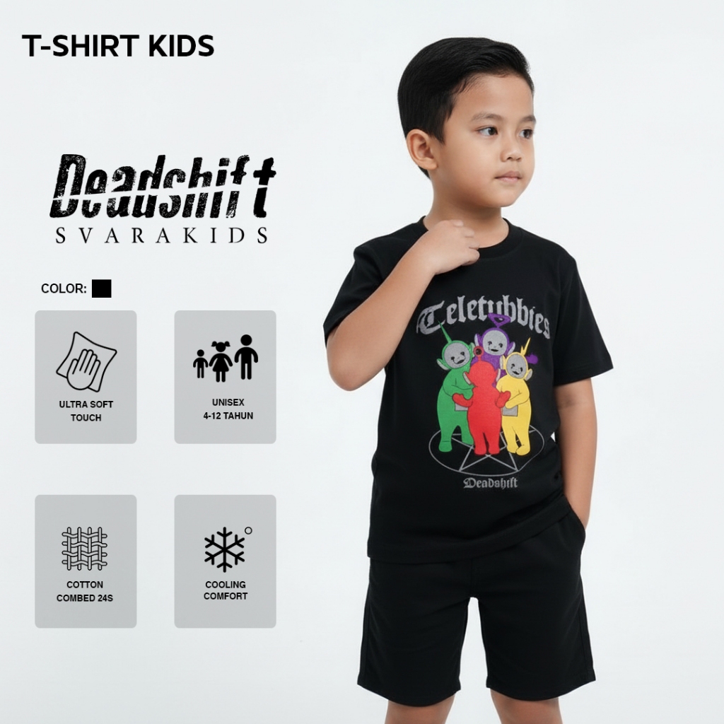 Kaos Anak Unisex - Deadshift Svara Tshirt Teletubbies - Limited Edition