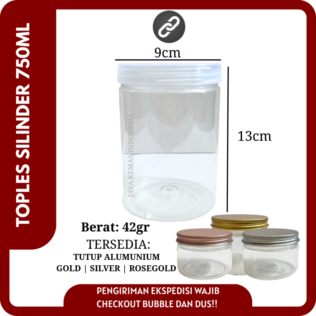 Toples Silinder 750ml | Toples Tabung 750ml | Toples Lebaran 750ml