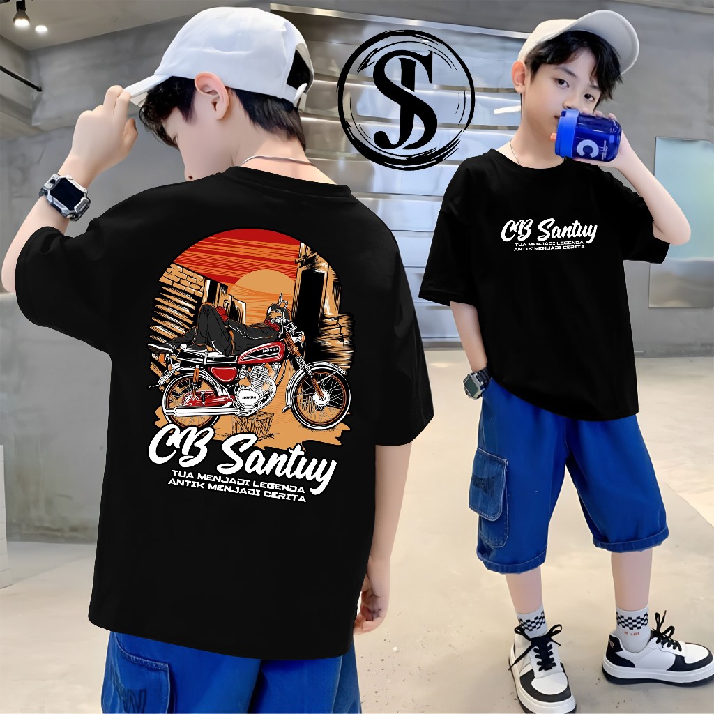 Kaos Anak Lengan Pendek Ideal - Honda CB 100 CB Santuy