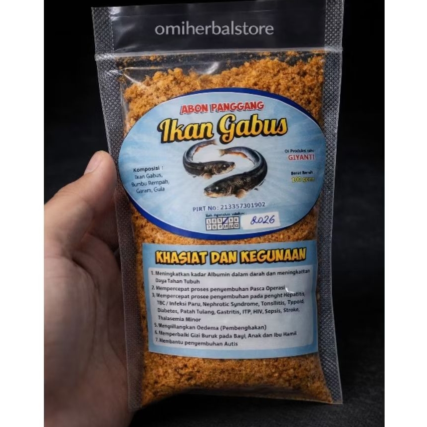 Abon Ikan Gabus Asli Kutuk Original Tinggi Albumin Protein Alami Aman MPASI