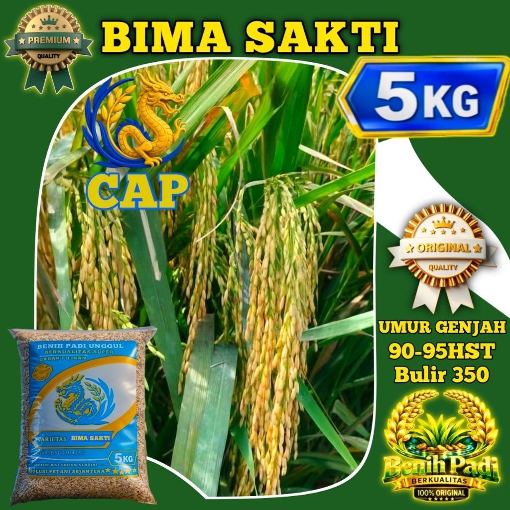 Benih Padi Ciherang Bima Sakti Cap Naga Kemasan 5kg