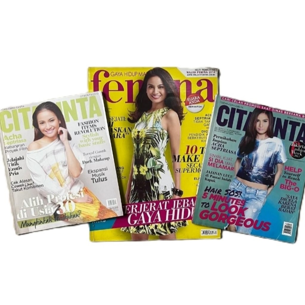 Paket Tiga Majalah Cover Acha Septriasa