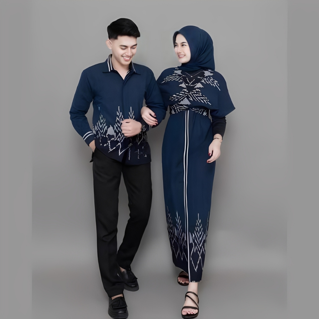 Baju Tenun Couple Clara Etnik Setelan Kondangan Pria Wanita Batik Lebaran Modern