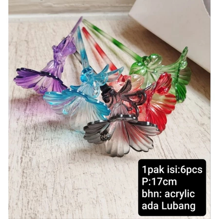 6pcs Tusuk Konde|Tusuk Konde Acrylic|Tusuk Konde Bunga|Tusuk Rambut|