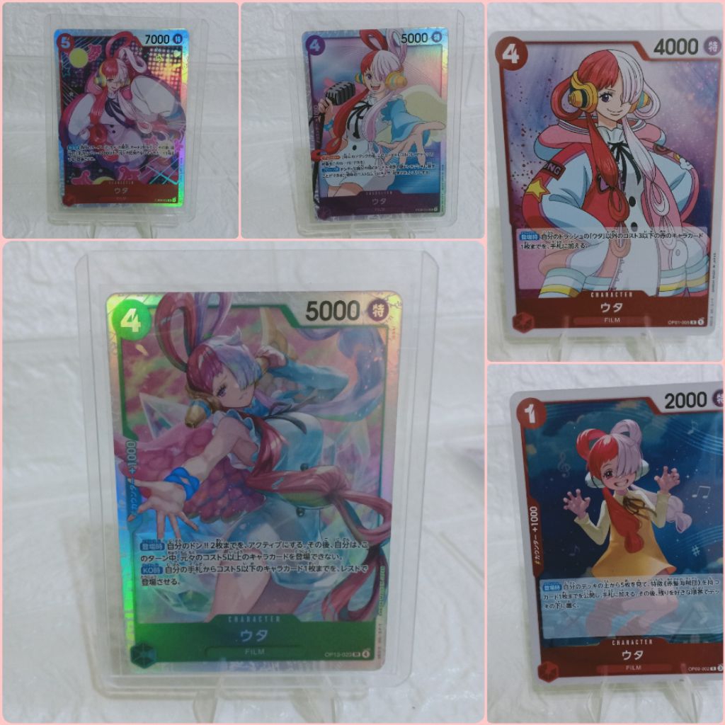 BANDAI Kartu TCG One Piece card Uta Foil