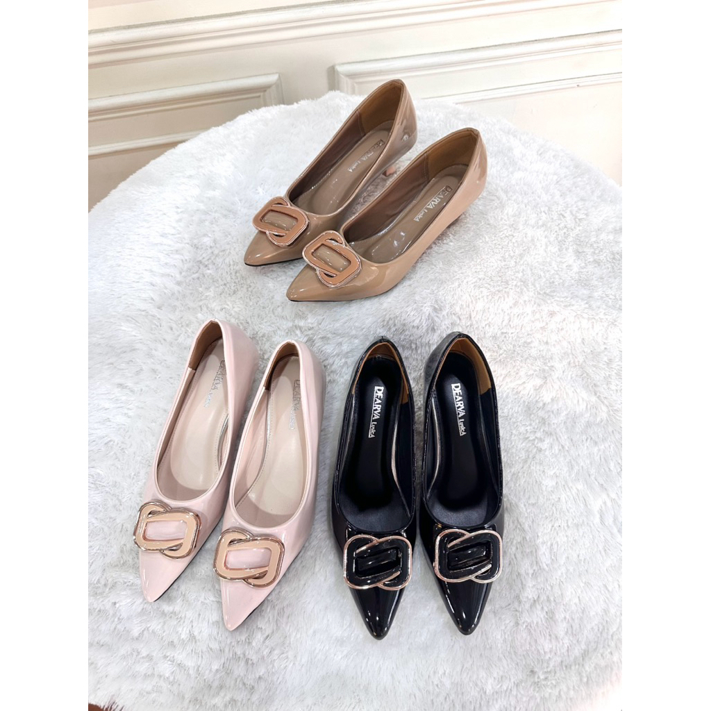sepatu wanita Louisdear 021 Heels 3 cm bahan Dove Import premium