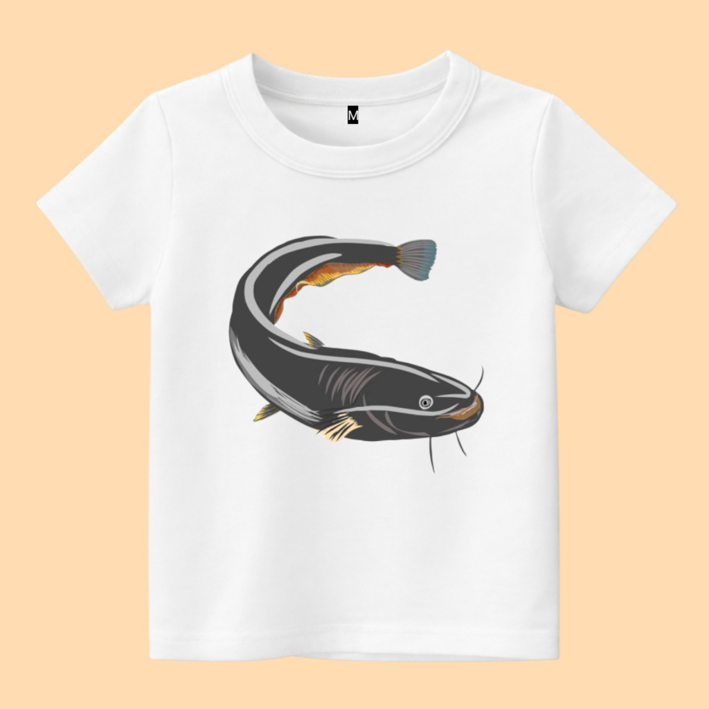 Baju kaos anak gambar ikan lele
