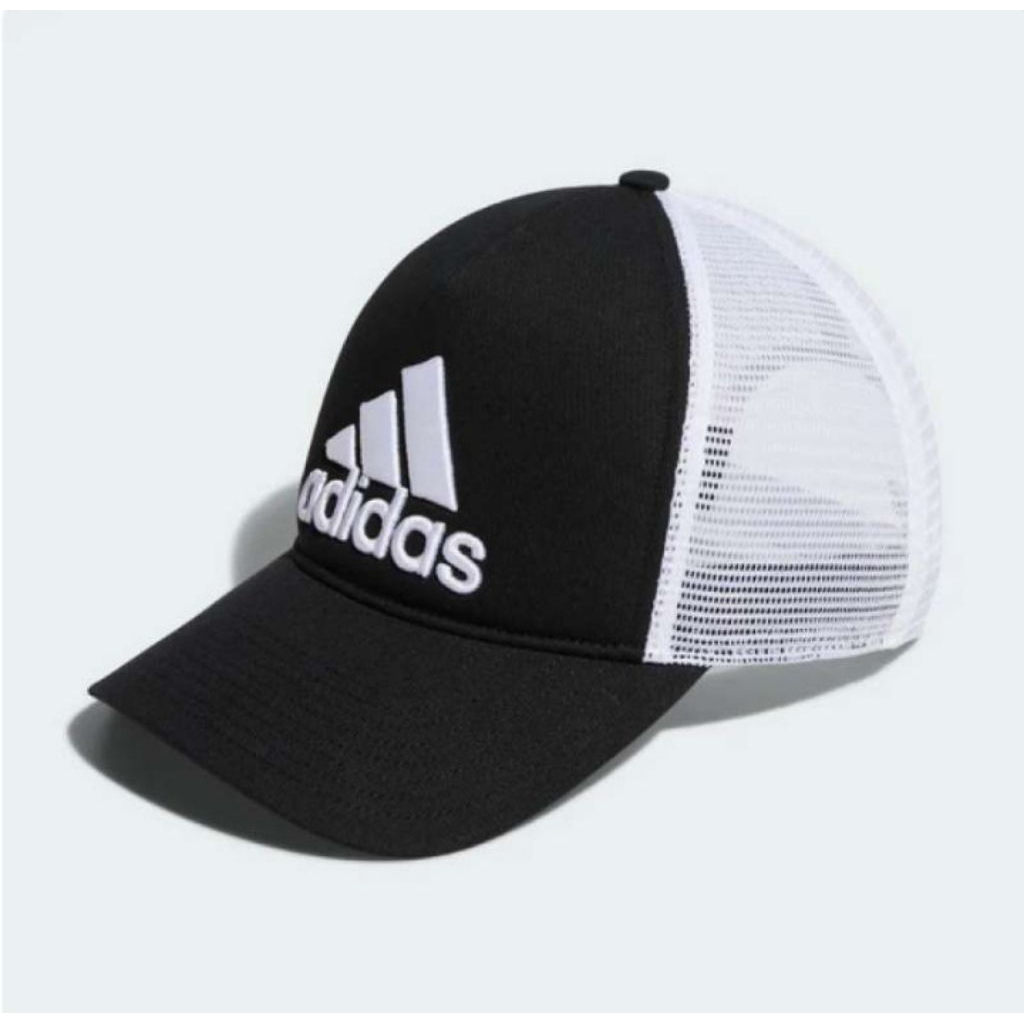 Topi Adidas Big Logo Trucker Cap Original Black White