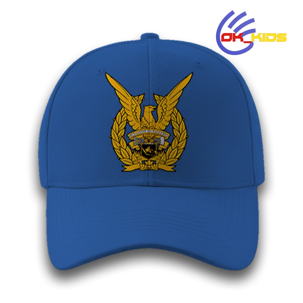 Ok Kids Topi Baseball Anak Motif Sablon Lambang TNI AU Bahan Tebal Dan Banyak Pilihan Warna