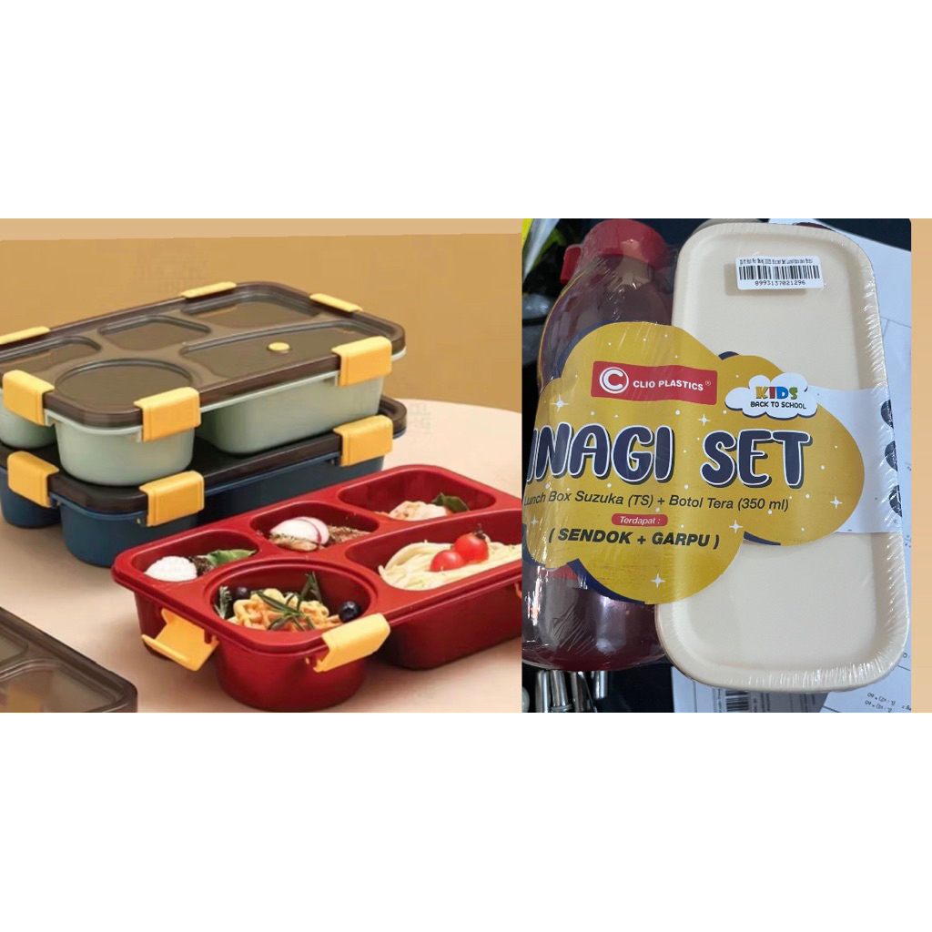 lunch box anti tumpah - bento box anti tumpah- kotak bekal -kotak makan anak-kotak makan sekat anti 