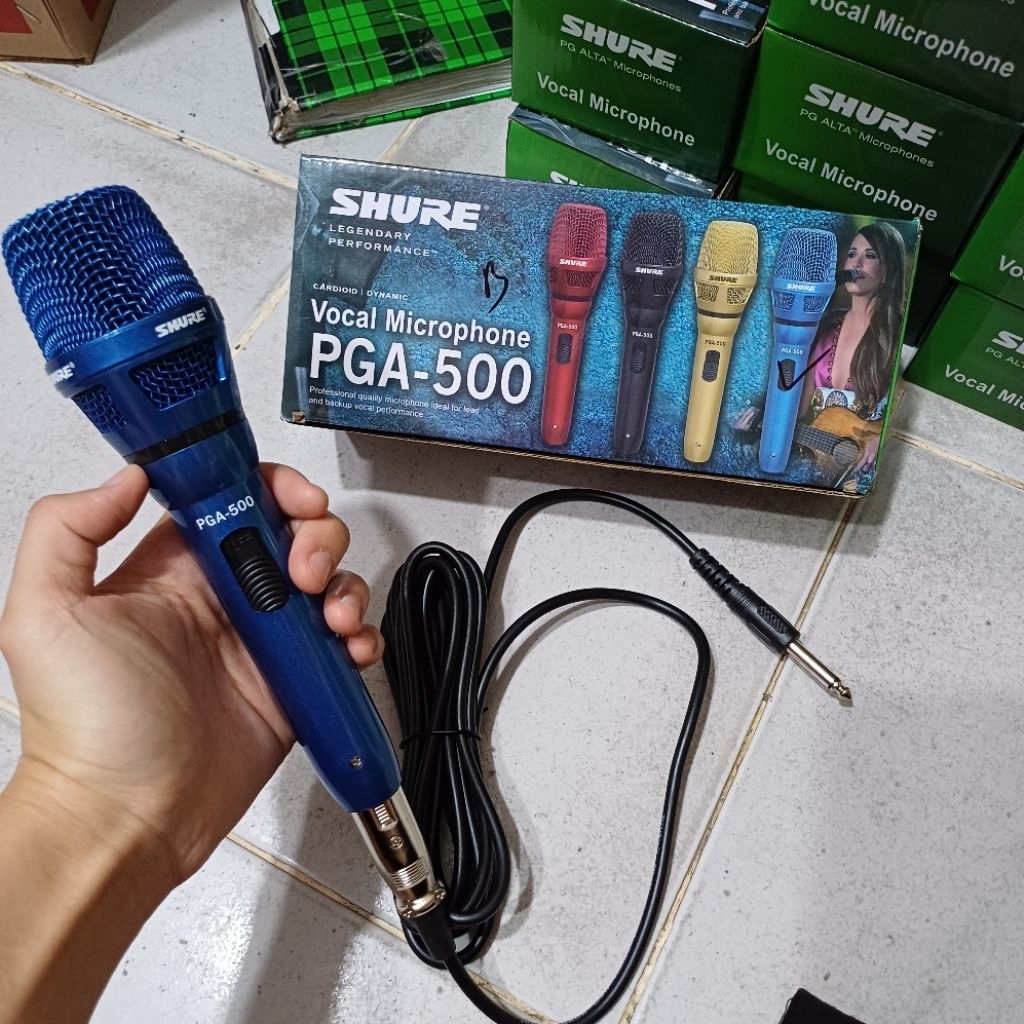 Mikrofon PGA 500 Mik Kabel panjang kabel ± 4Meter mic microphone