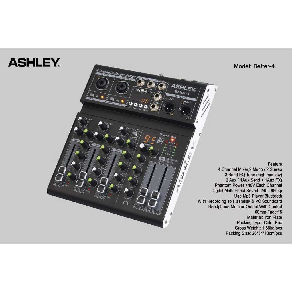 Mixer Ashley Better 4 Audio Original Bergaransi