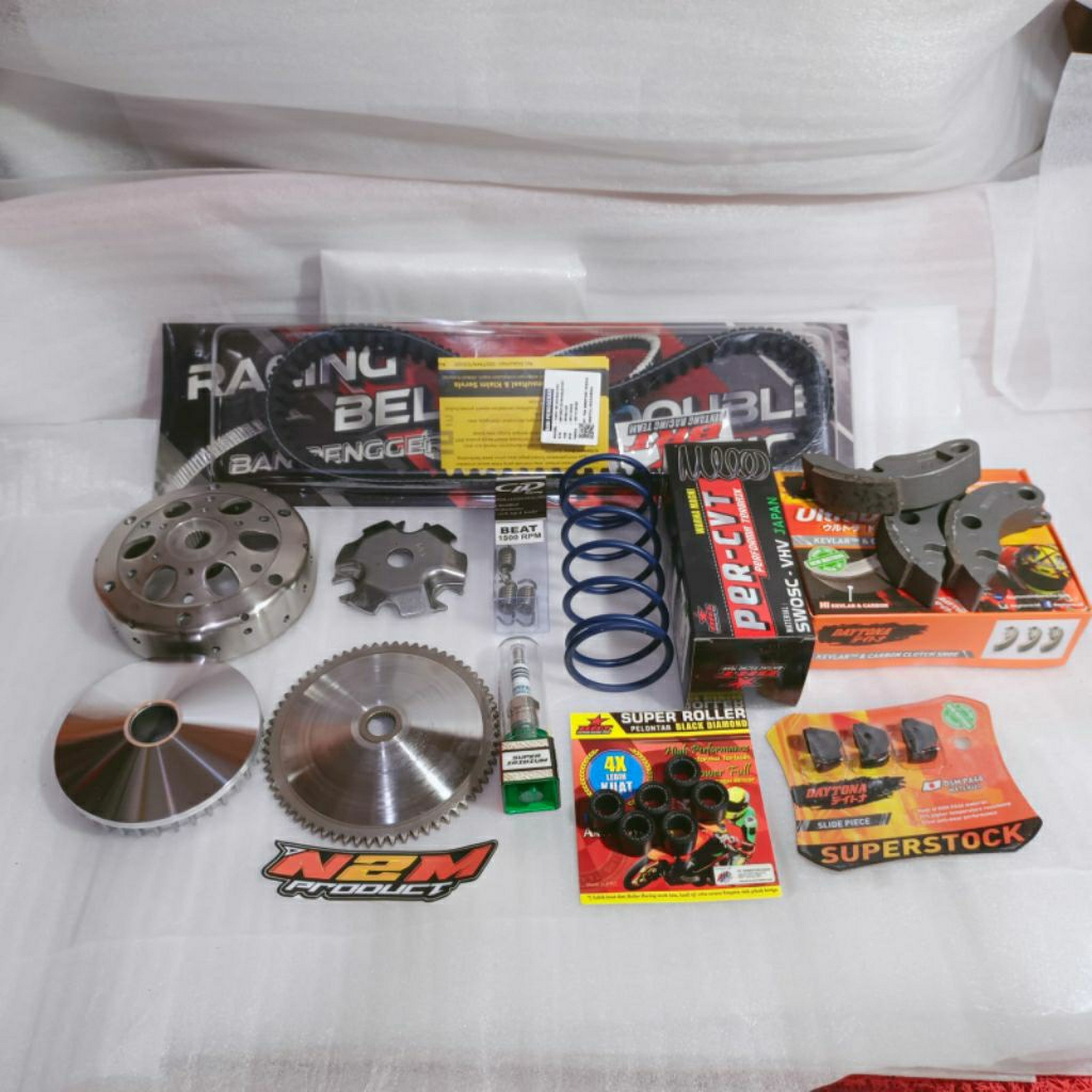PAKET FULL UPGRAGE KIRIAN CVT ANTI GREDEK AKSELERASI KVY PNP BEAT KARBU SCOOPY KARBU SPACY KARBU