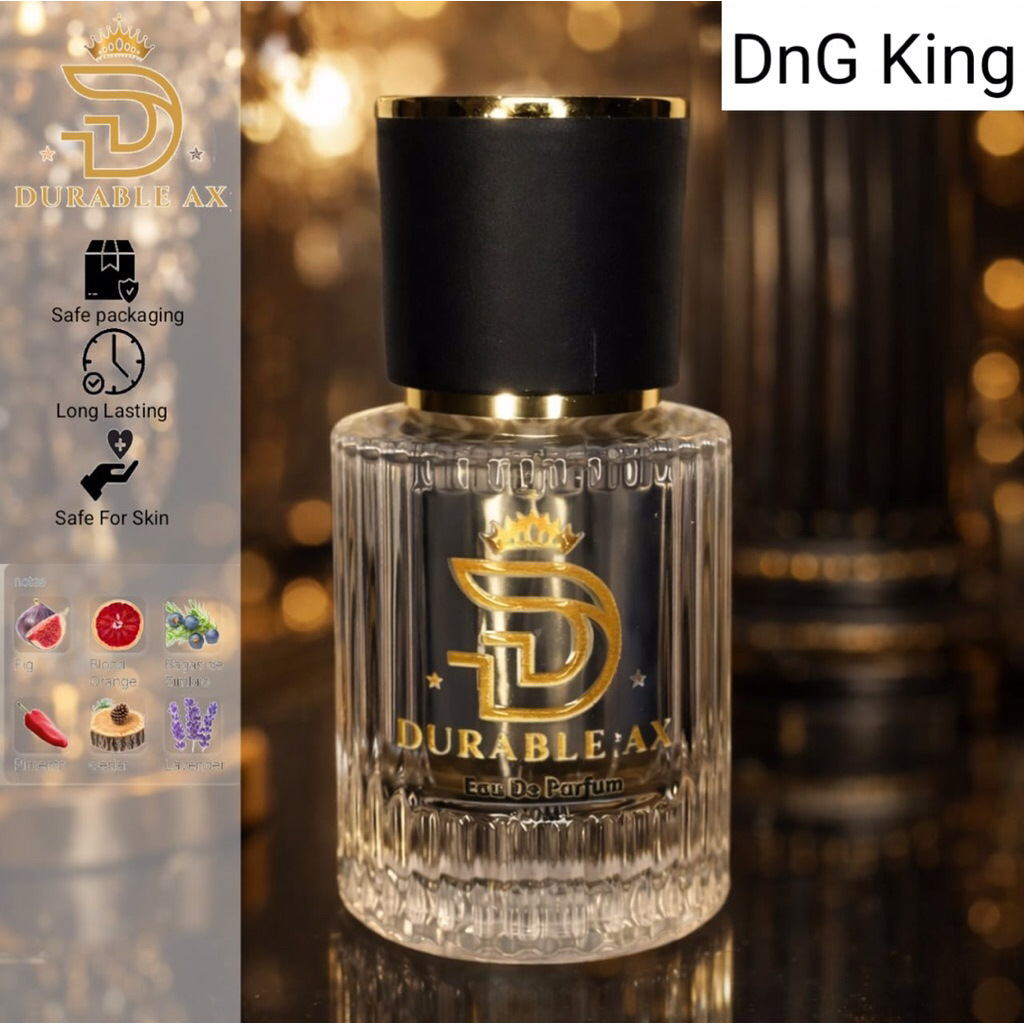 Durable AX DnG King Parfum Pria Aroma Aromatic Citrus Fresh Woody Spicy Full Bibit Tahan Lama Awet P