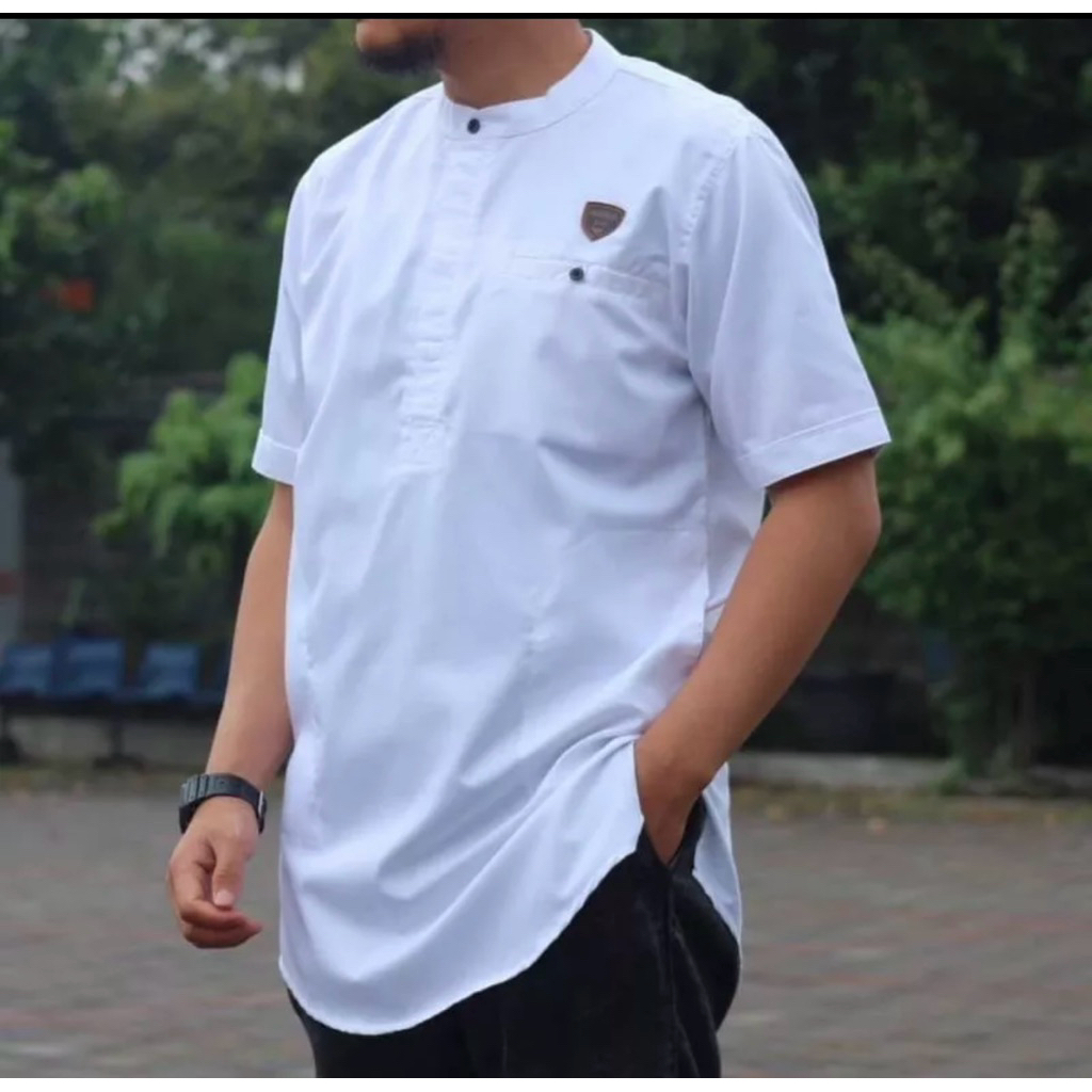 Koko kurta hamzah lengan pendek bahan toyobo fodu