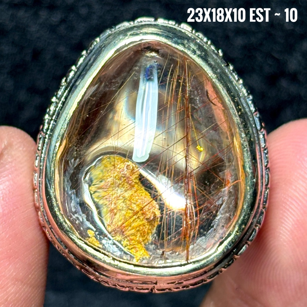 NATURAL BATU AKIK KECUBUNG RAMBUT EMAS