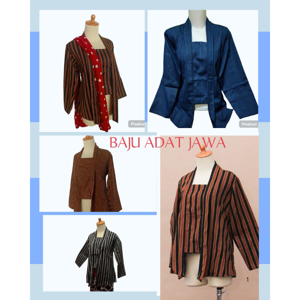 Ready Siap Kirim Baju Adat Jawa Lurik Dewasa Pria dan wanita Baju Lurik Adat Jawa Dewasa Baju Jawa L