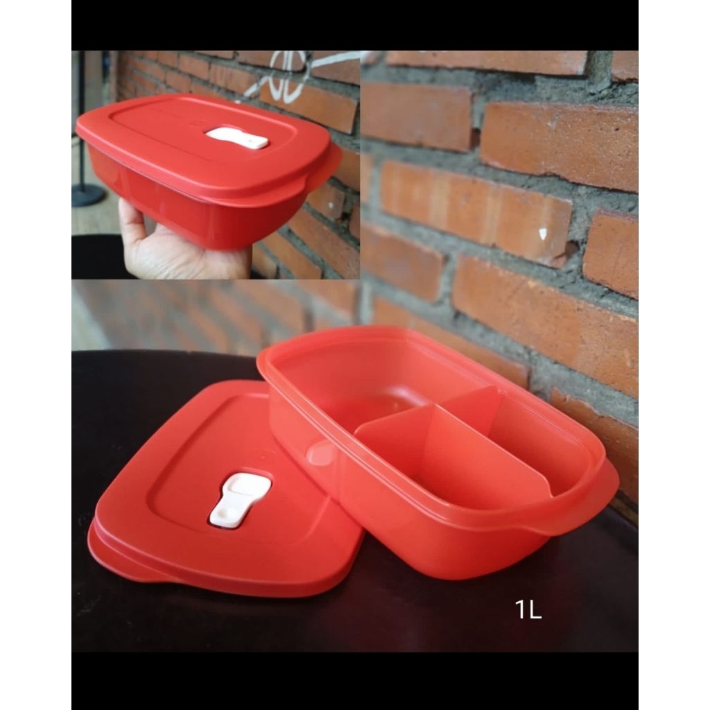 byo lunch set merah tupperware