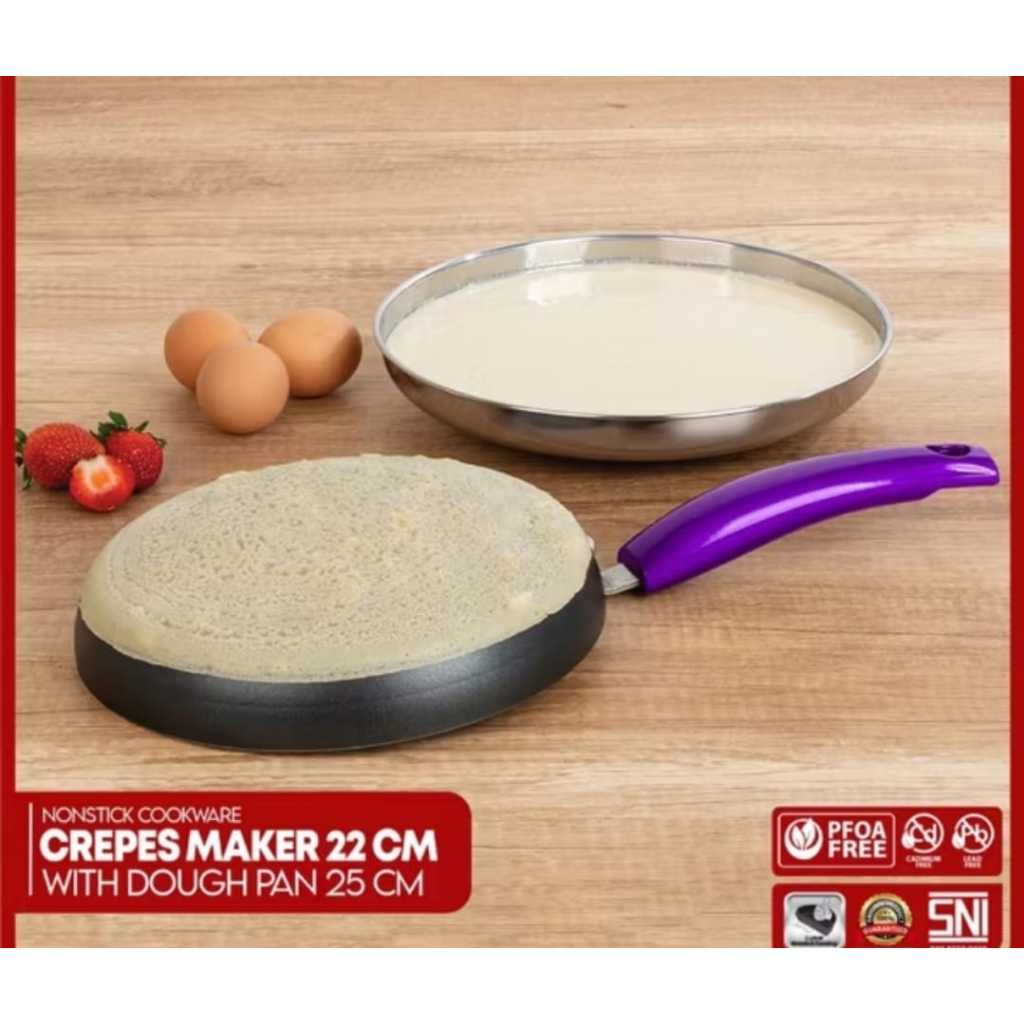 Supra crepes pan crepes maker cetakan kulit lumpia risoles wadah adonan